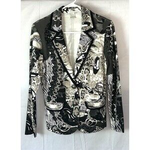 Felicity Jazzy Rhinestone Stud Jacket  with Shoe & Hat Decor Size Small